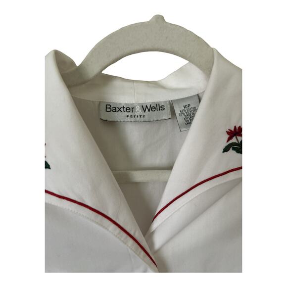Baxter & Wells Vintage Embroidered Top, size 10P - Picture 4 of 5